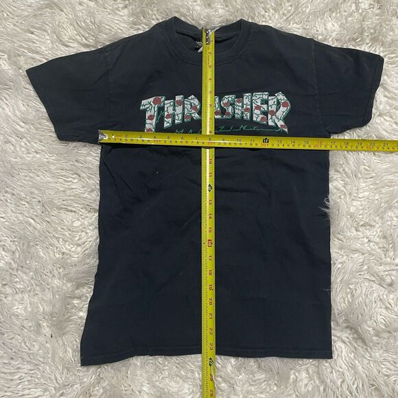 Thrasher Magazine Rose And Thorns Men’s Black T-Shirt Size Small Graphic Print - Picture 2 of 4